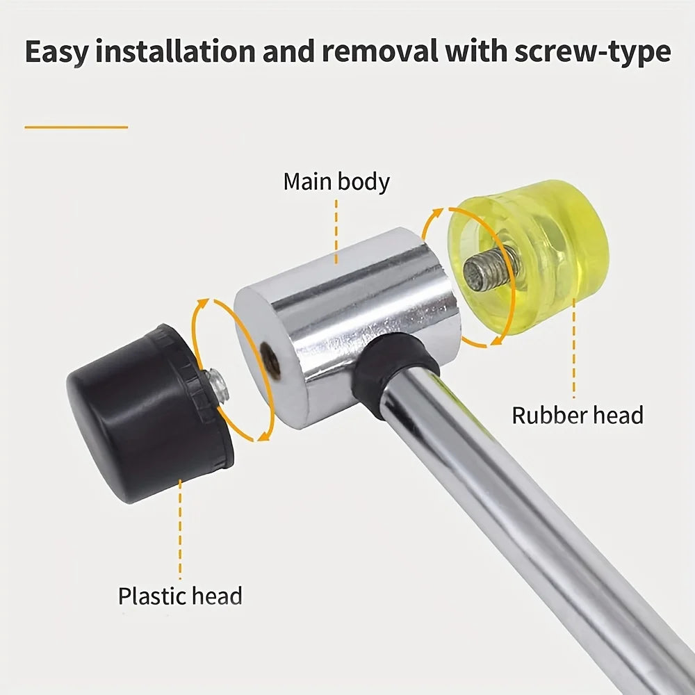 Double-Sided Rubber Mallet