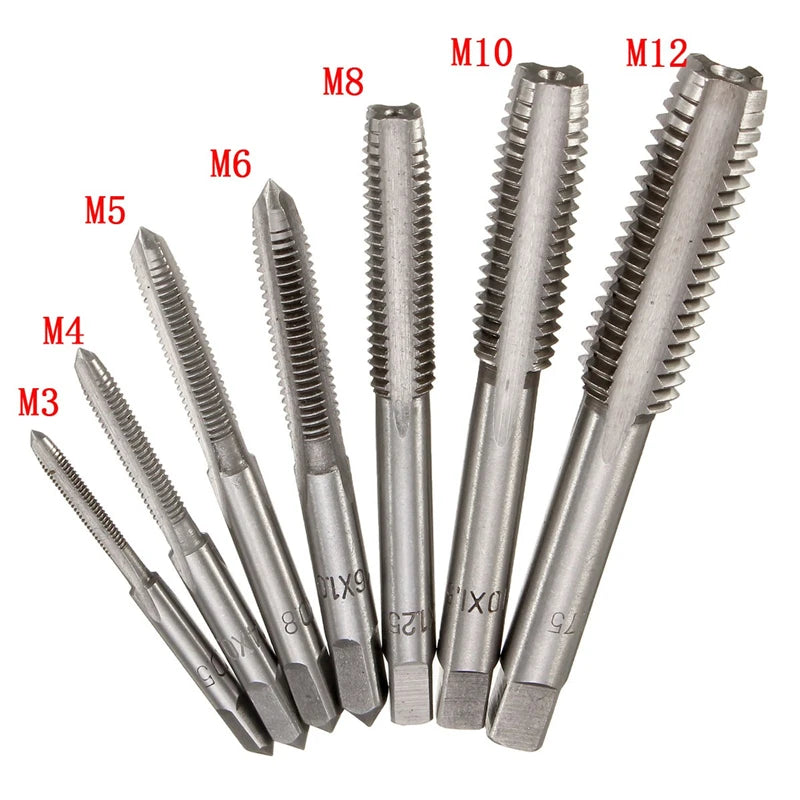 7PCS M3-M12 HSS Metric Tap Set