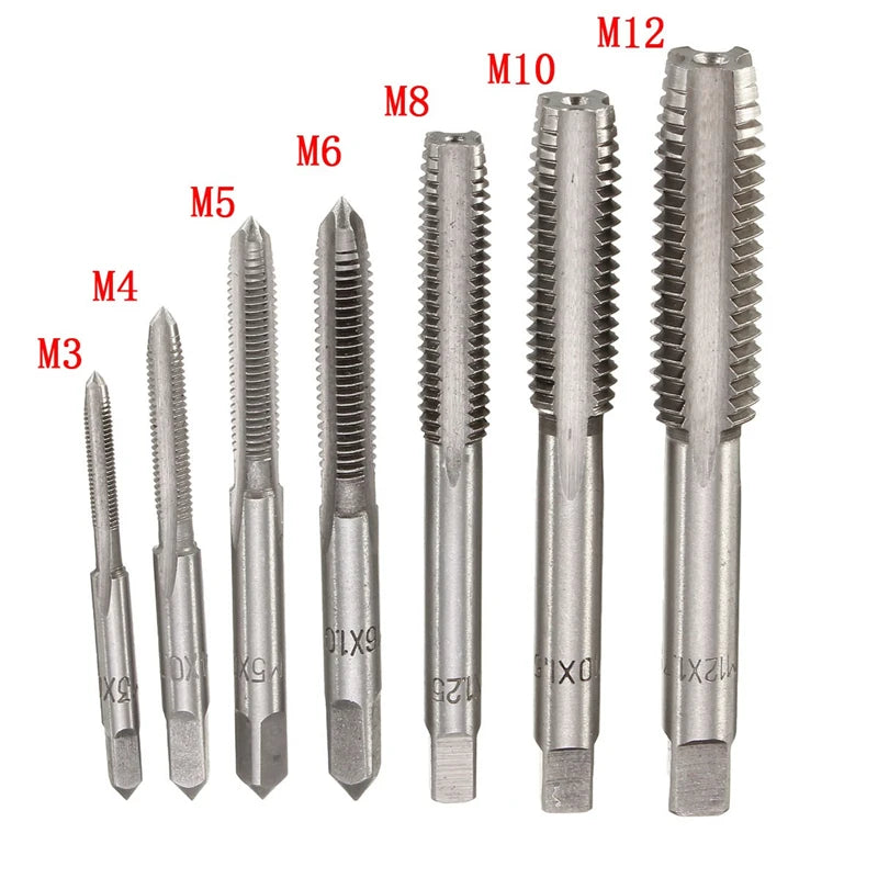 7PCS M3-M12 HSS Metric Tap Set