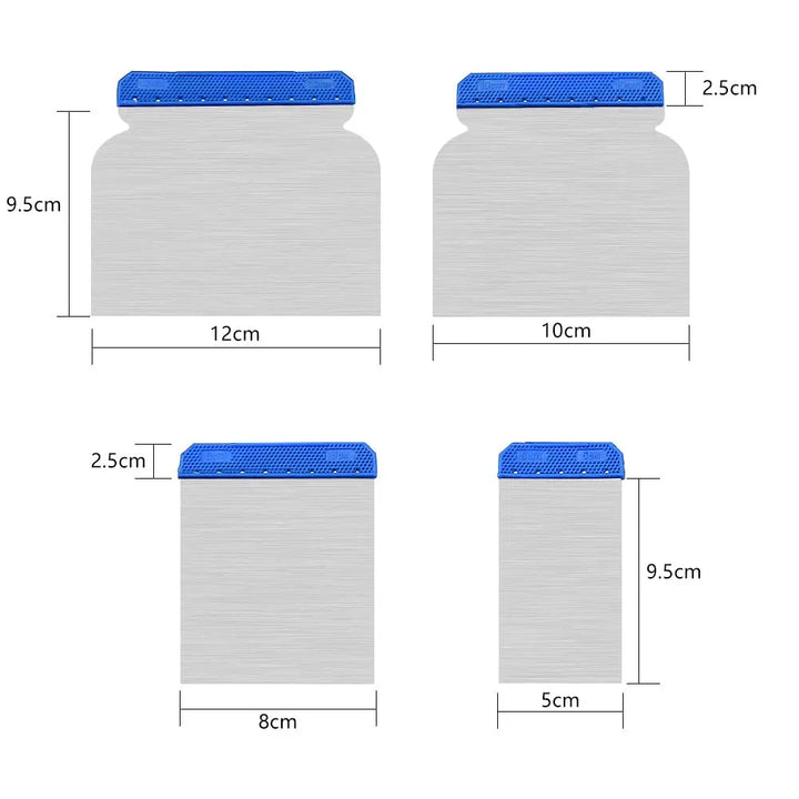 4Pcs Putty Knife Set – Shankless Blade Painting & Plastering Tools