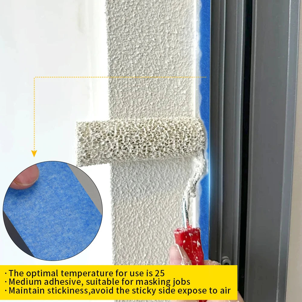 Blue Painter’s Tape – 10m/20m/50m Residue-Free Masking Tape for Painting & DIY