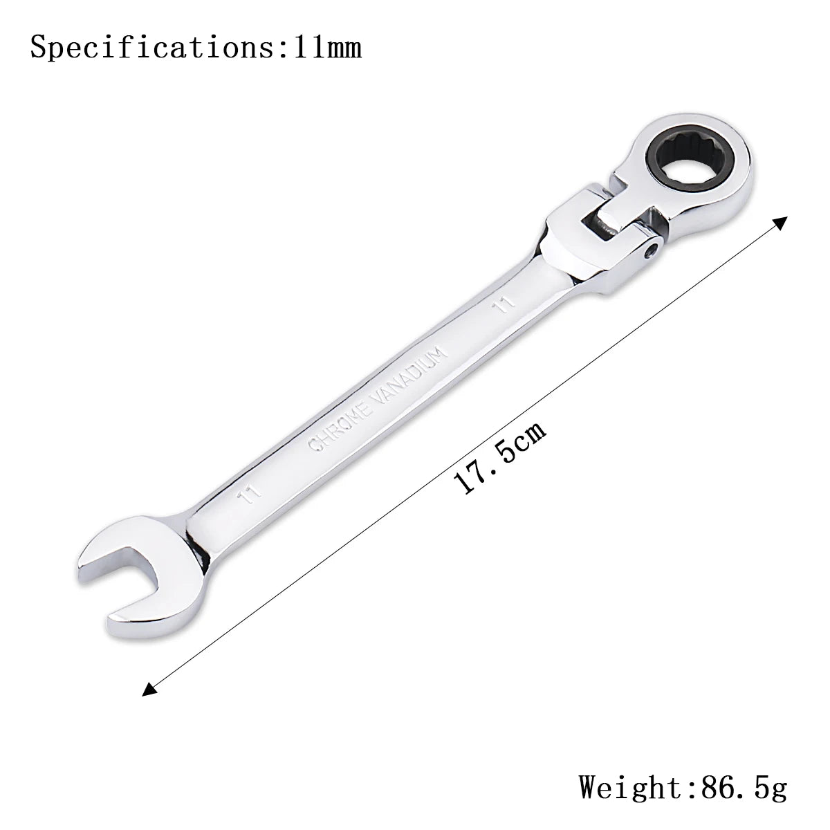 Ratchet Wrench Spanner 72-Tooth Flexible Head