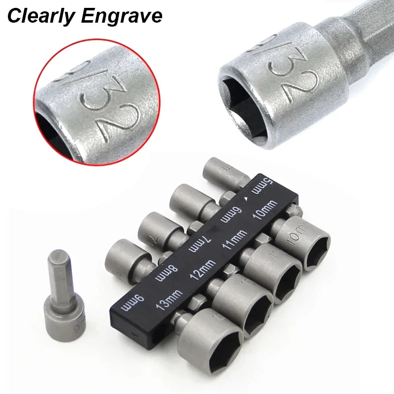 Hexagon Socket Screw Bolt Driver Wrench Adapter Set