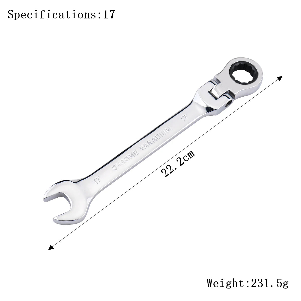 Ratchet Wrench Spanner 72-Tooth Flexible Head