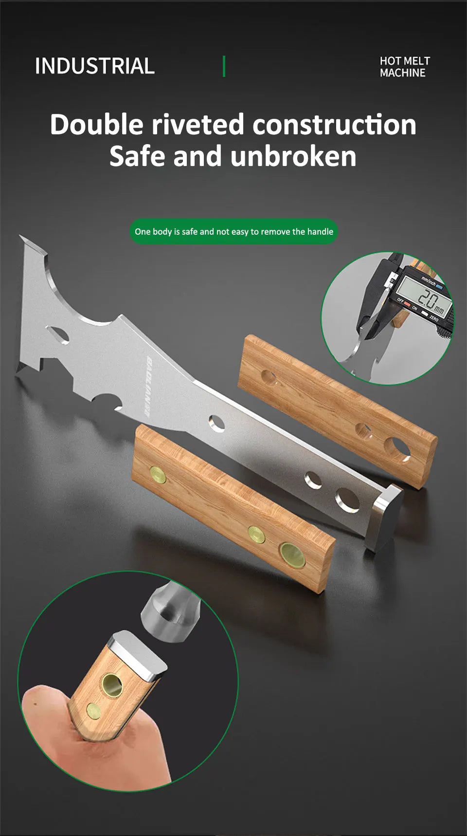 Stainless Steel Painter Scraper with Hammerhead