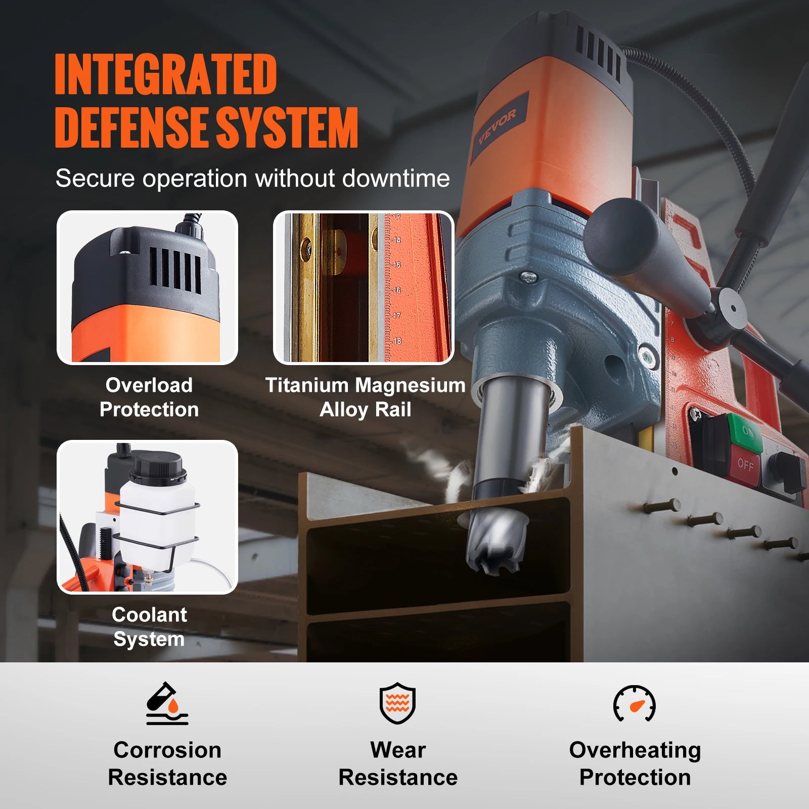 SucceBuy 1300W/1400W Magnetic Drill Press – 2" Electric Boring Machine