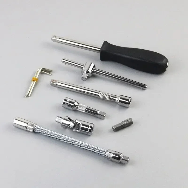 46-Piece 1/4-Inch Car Repair Socket & Wrench Tool Kit
