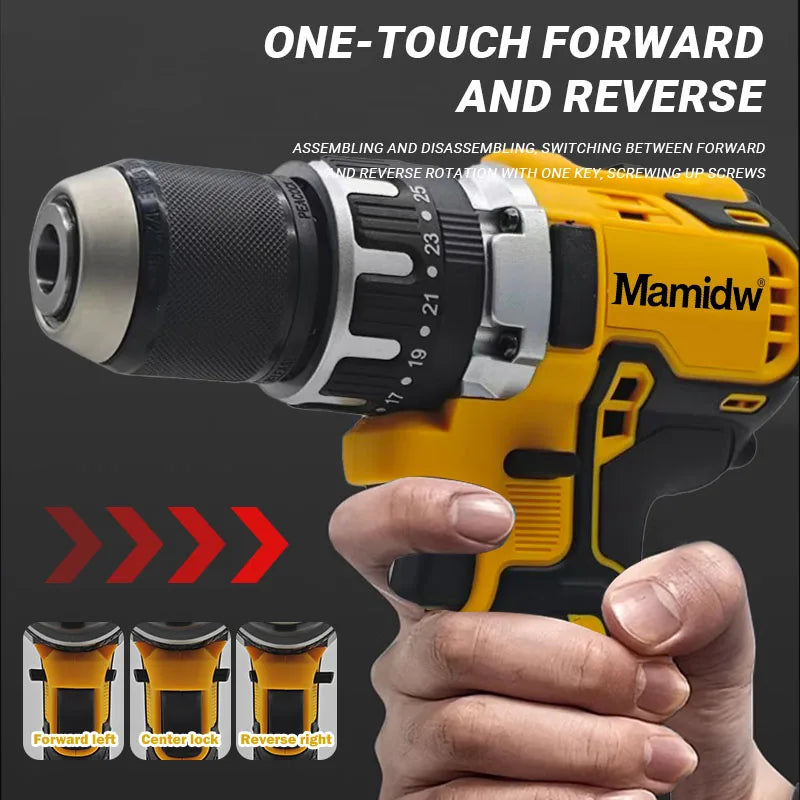 13mm Brushless Cordless Impact Drill – 20V, Fits Dewalt Battery