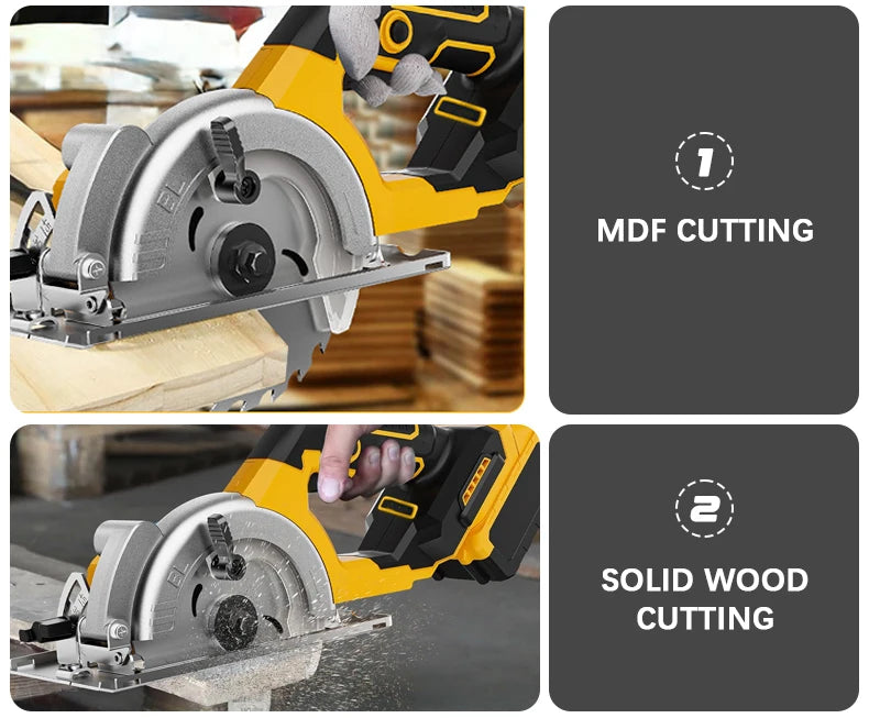 EGOD 5-Inch Brushless Circular Saw – Cordless, Fits Dewalt 20V Battery