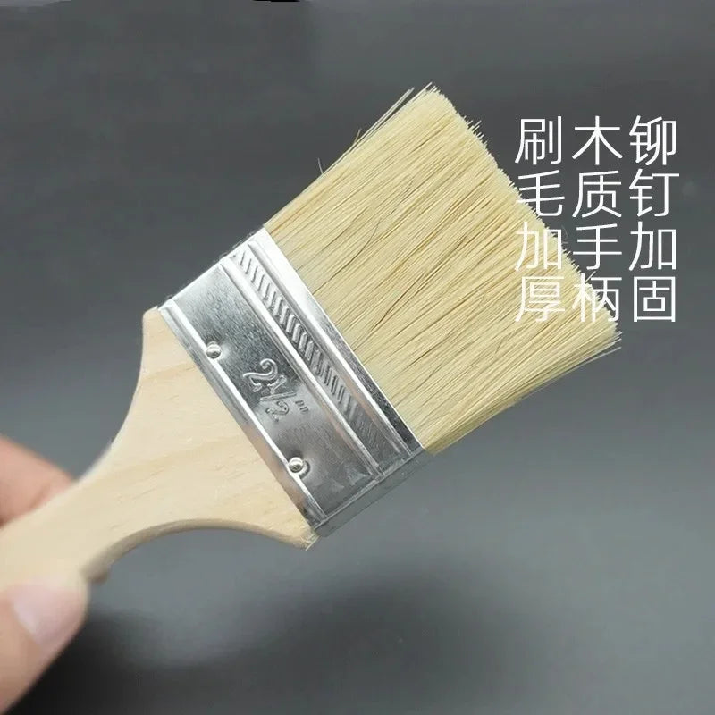 5pcs Paint Brush Set – Wooden Handle Wall & Furniture Painting Brushes
