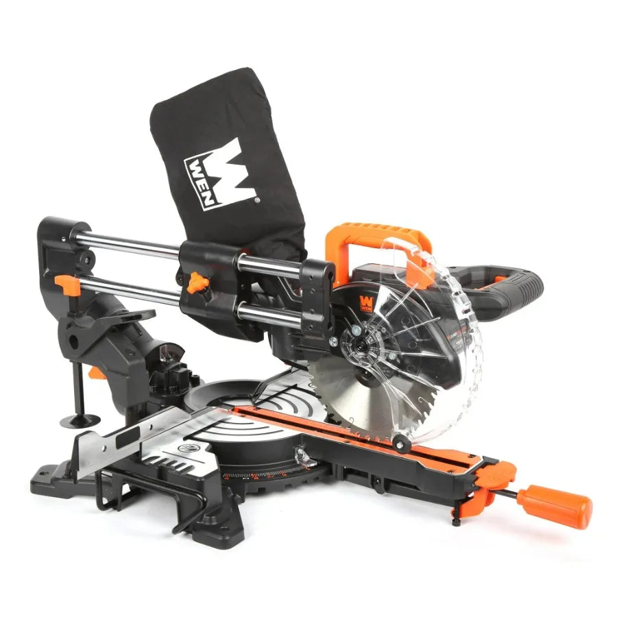 WEN 9.5A 7.25-Inch Sliding Compound Miter Saw with LED Guide