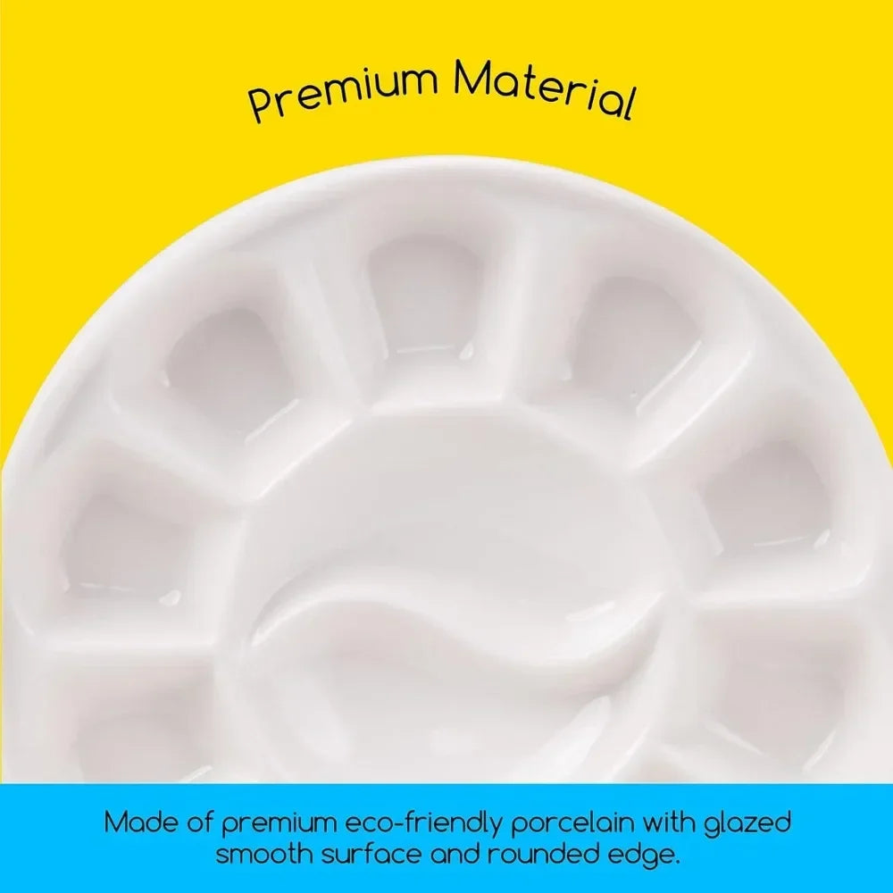 12-Well Round Porcelain Watercolor Palette