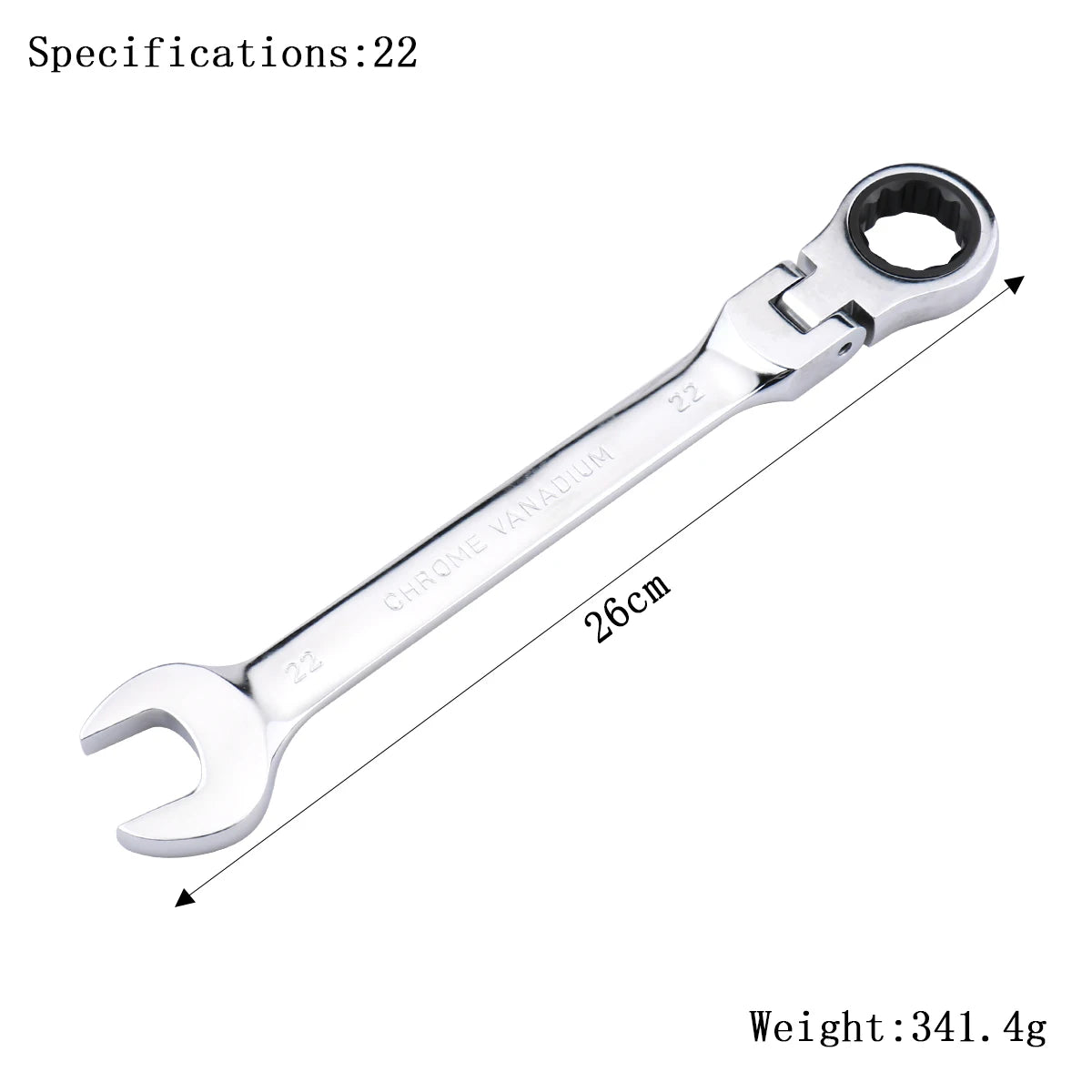 Ratchet Wrench Spanner 72-Tooth Flexible Head
