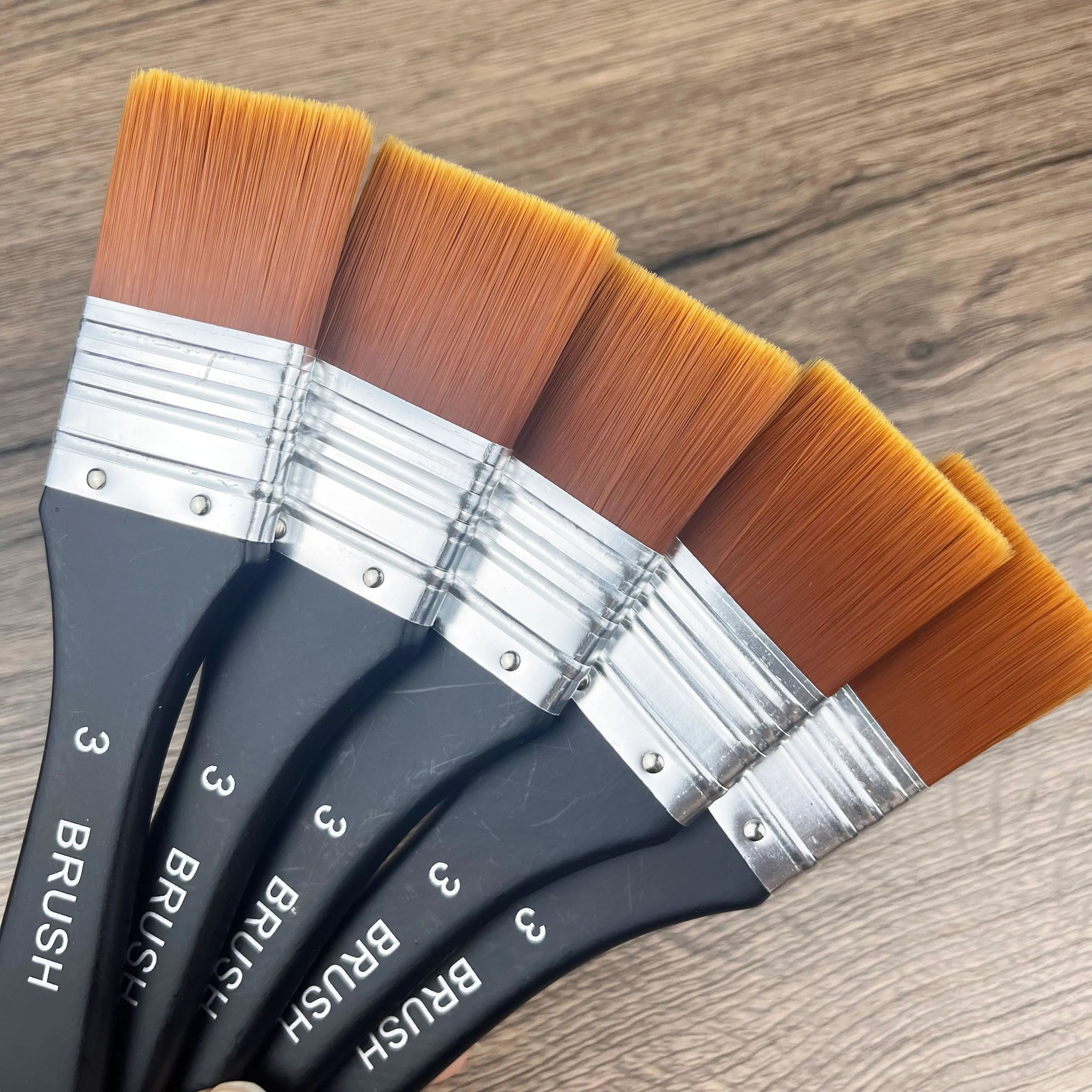 Flat Paint Brush Set – Acrylic, Oil & Gesso Painting Brushes for Artists