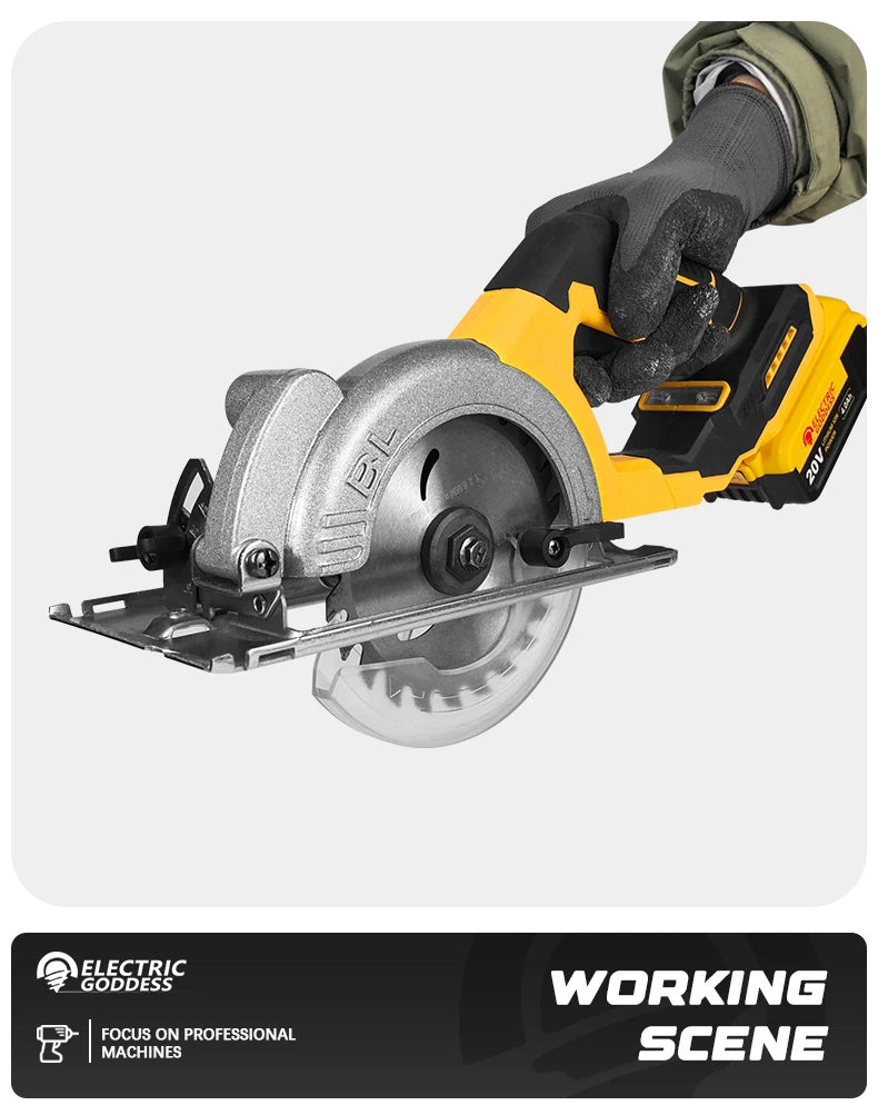 EGOD 5-Inch Brushless Circular Saw – Cordless, Fits Dewalt 20V Battery