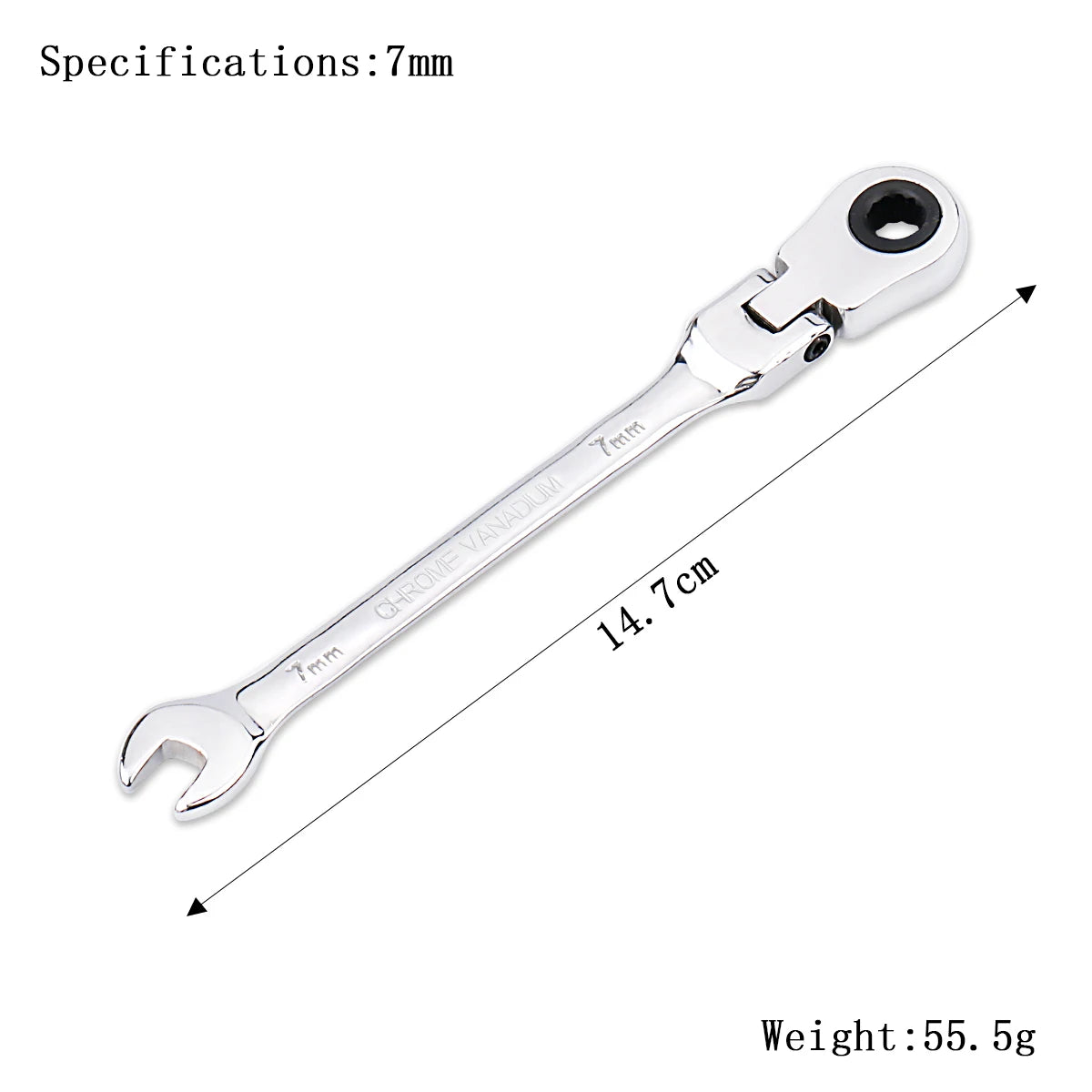 Ratchet Wrench Spanner 72-Tooth Flexible Head