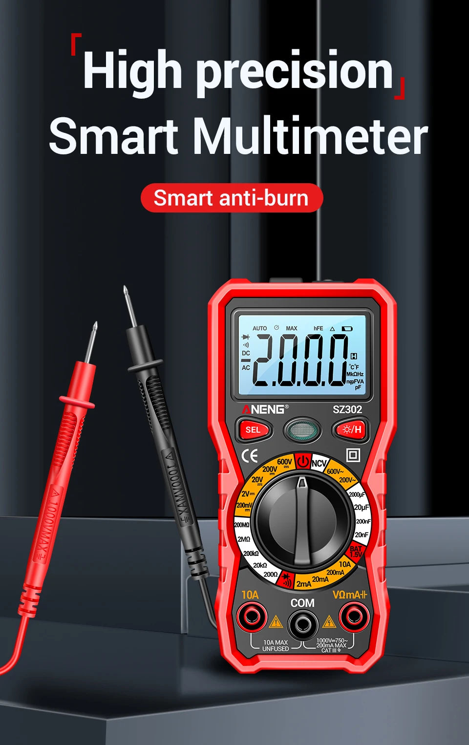 ANENG SZ302 LCD Digital Multimeter