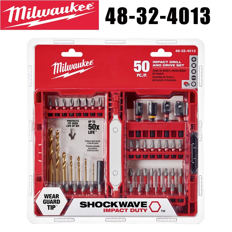 Milwaukee 48-32-4013 SHOCKWAVE 50-Piece Impact Duty Drill & Drive Bit Set