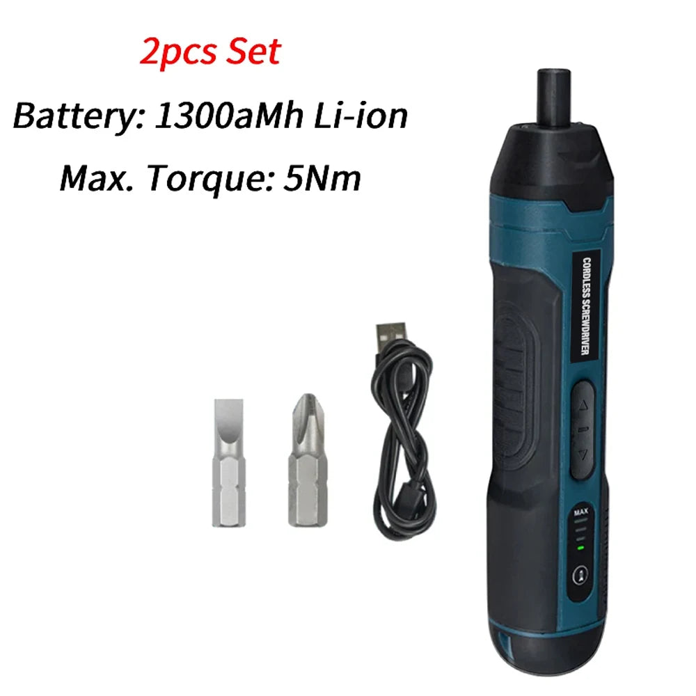 Mini Cordless Electric Screwdriver – 3.6V Rechargeable with Bits Set