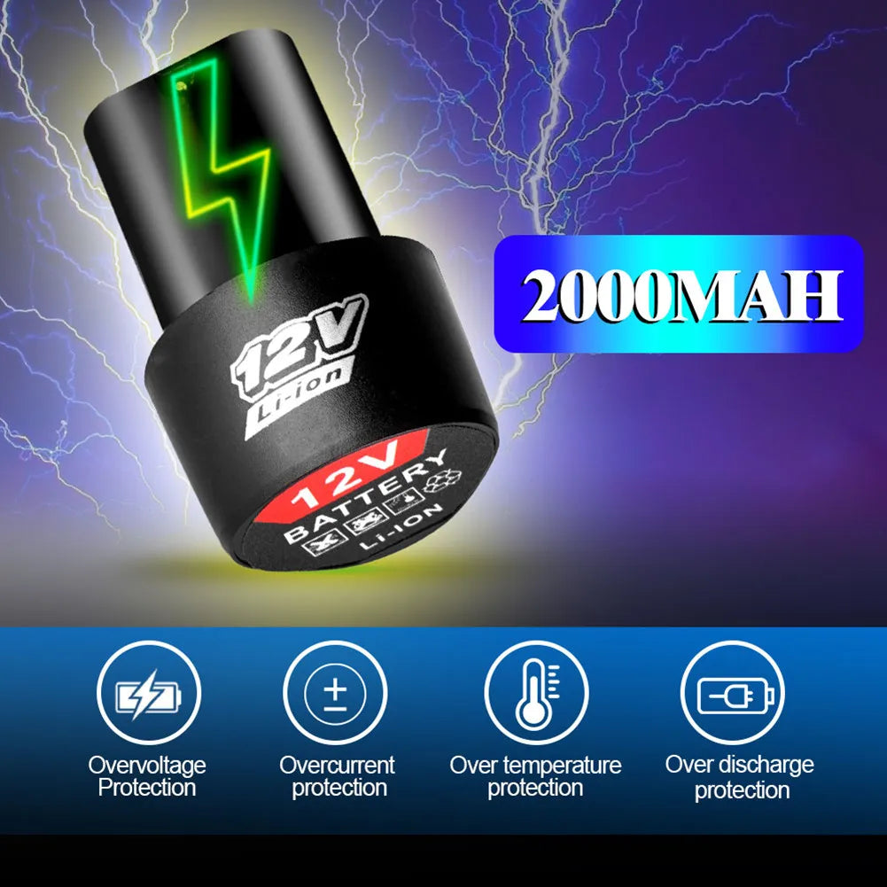 12V Cordless Angle Grinder – 19,500RPM Cutting & Polishing Tool