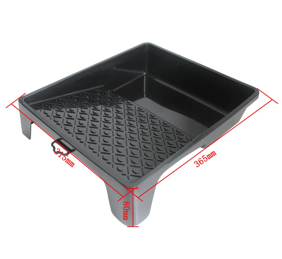 10-Inch Paint Tray, Black Plastic Paint Pan for Rollers & Brushes