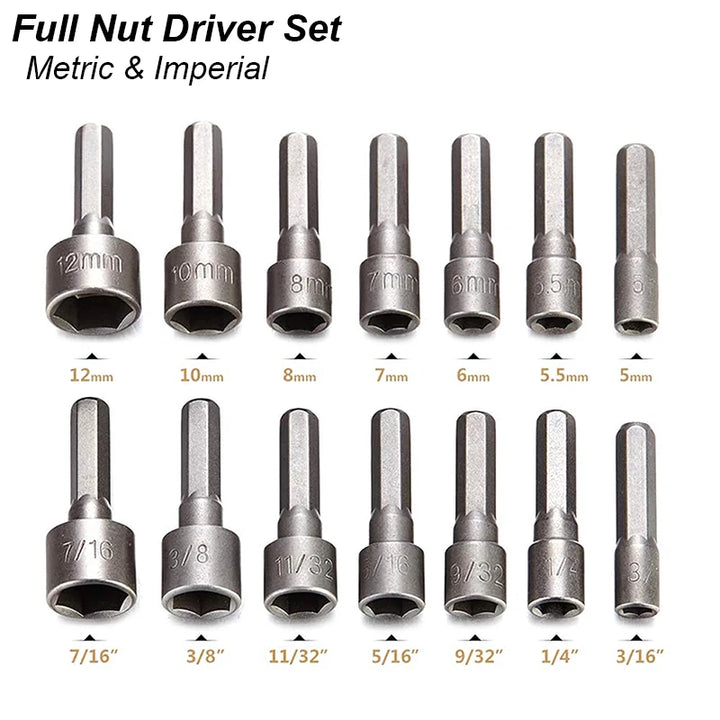 Hexagon Socket Screw Bolt Driver Wrench Adapter Set