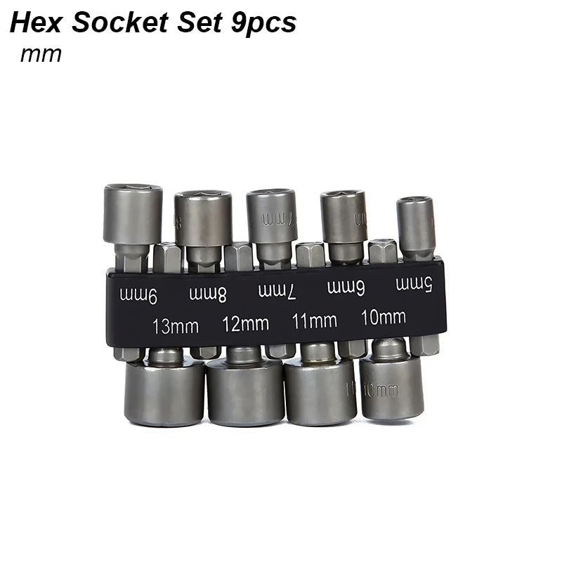 Hexagon Socket Screw Bolt Driver Wrench Adapter Set