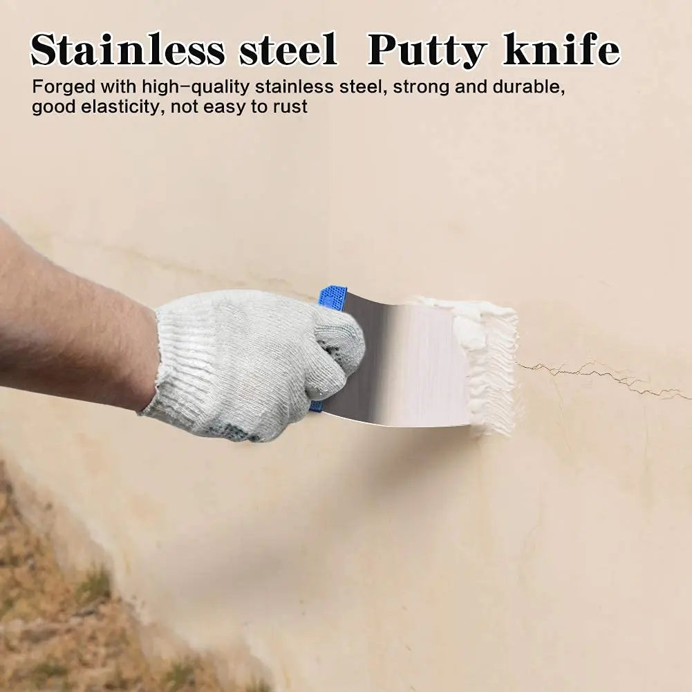 4Pcs Putty Knife Set – Shankless Blade Painting & Plastering Tools