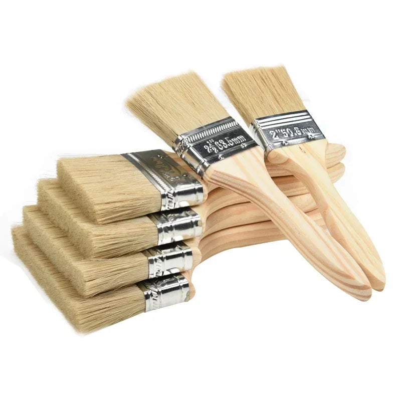 5pcs Paint Brush Set – Wooden Handle Wall & Furniture Painting Brushes