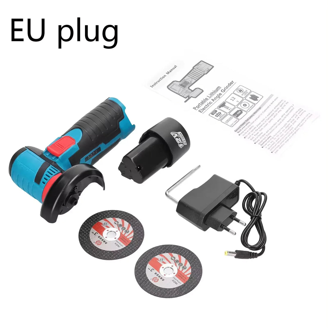 12V Cordless Angle Grinder – 19,500RPM Cutting & Polishing Tool