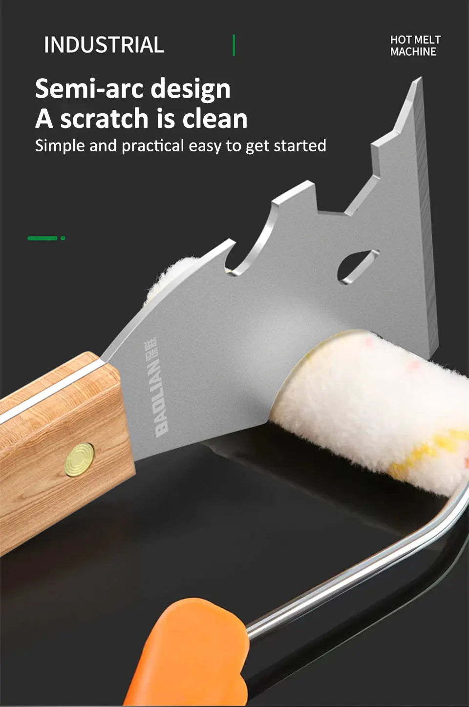 Stainless Steel Painter Scraper with Hammerhead