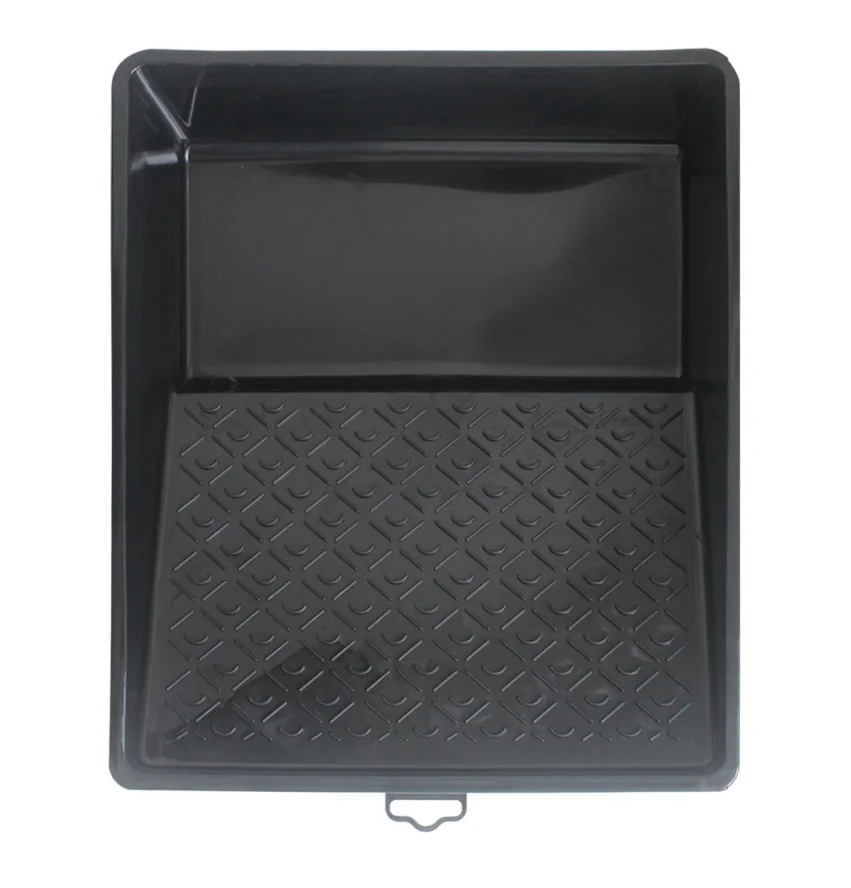 10-Inch Paint Tray, Black Plastic Paint Pan for Rollers & Brushes