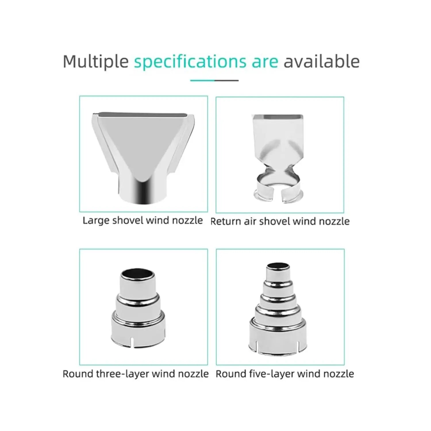 2000W Adjustable Heat Gun with 4 Nozzles – 60°C to 600°C  Bullet