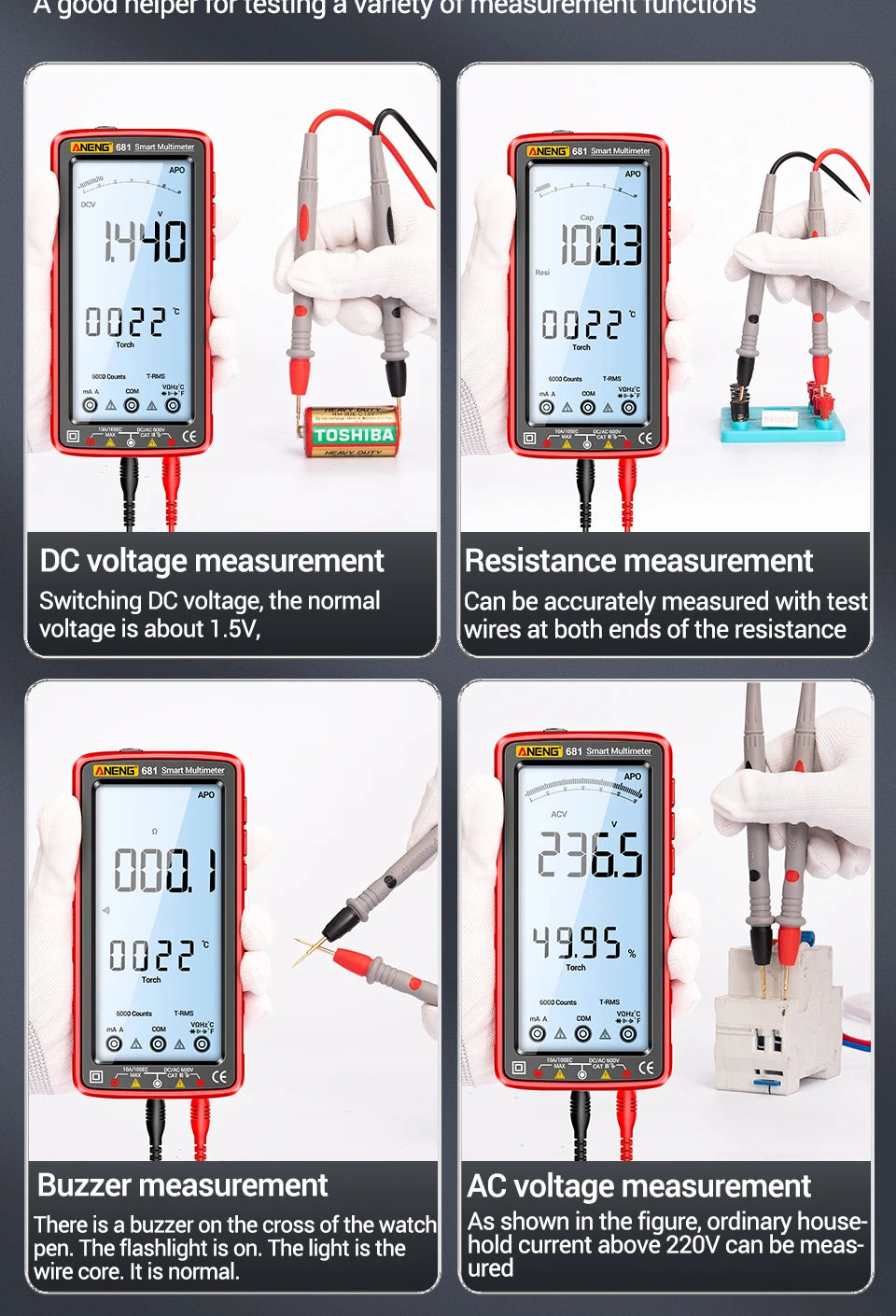 ANENG 681 Rechargeable Digital Multimeter