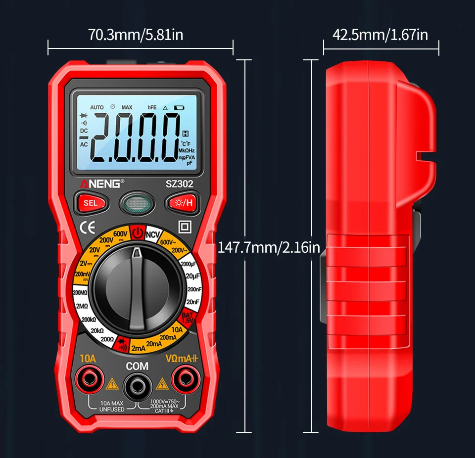 ANENG SZ302 LCD Digital Multimeter