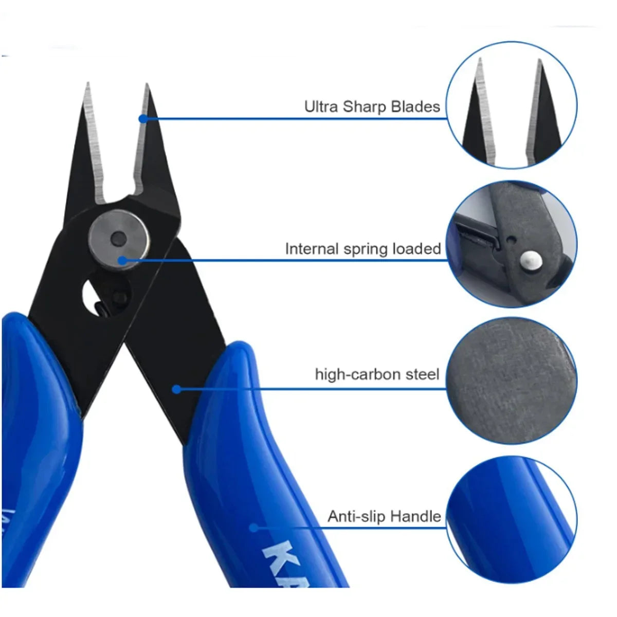 1/2/5pcs Carbon Steel Diagonal Pliers