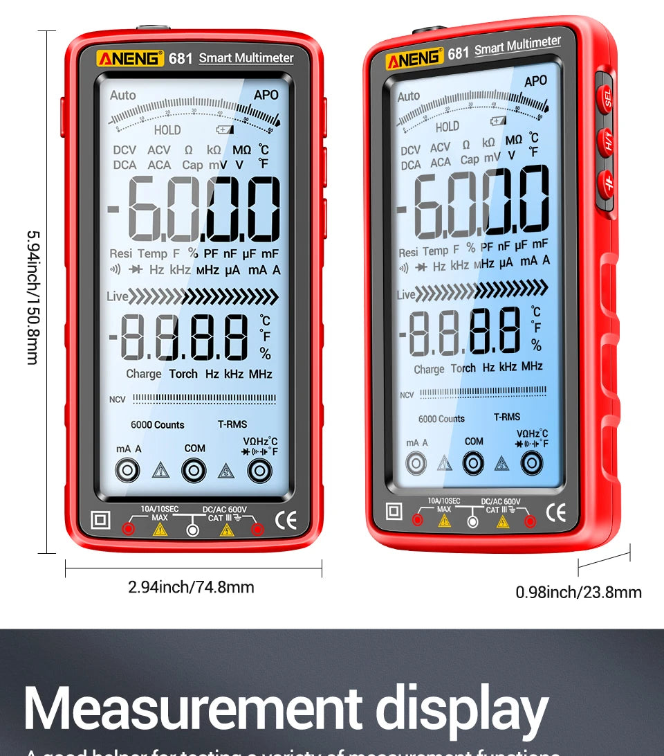 ANENG 681 Rechargeable Digital Multimeter