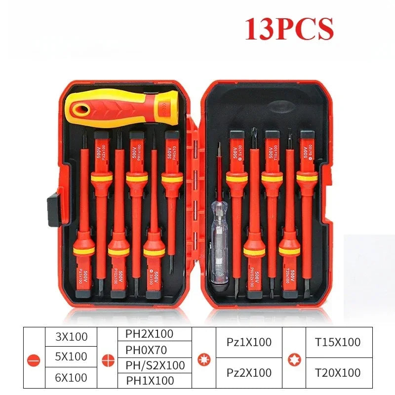 8/13PCS VDE Insulated Screwdriver Set