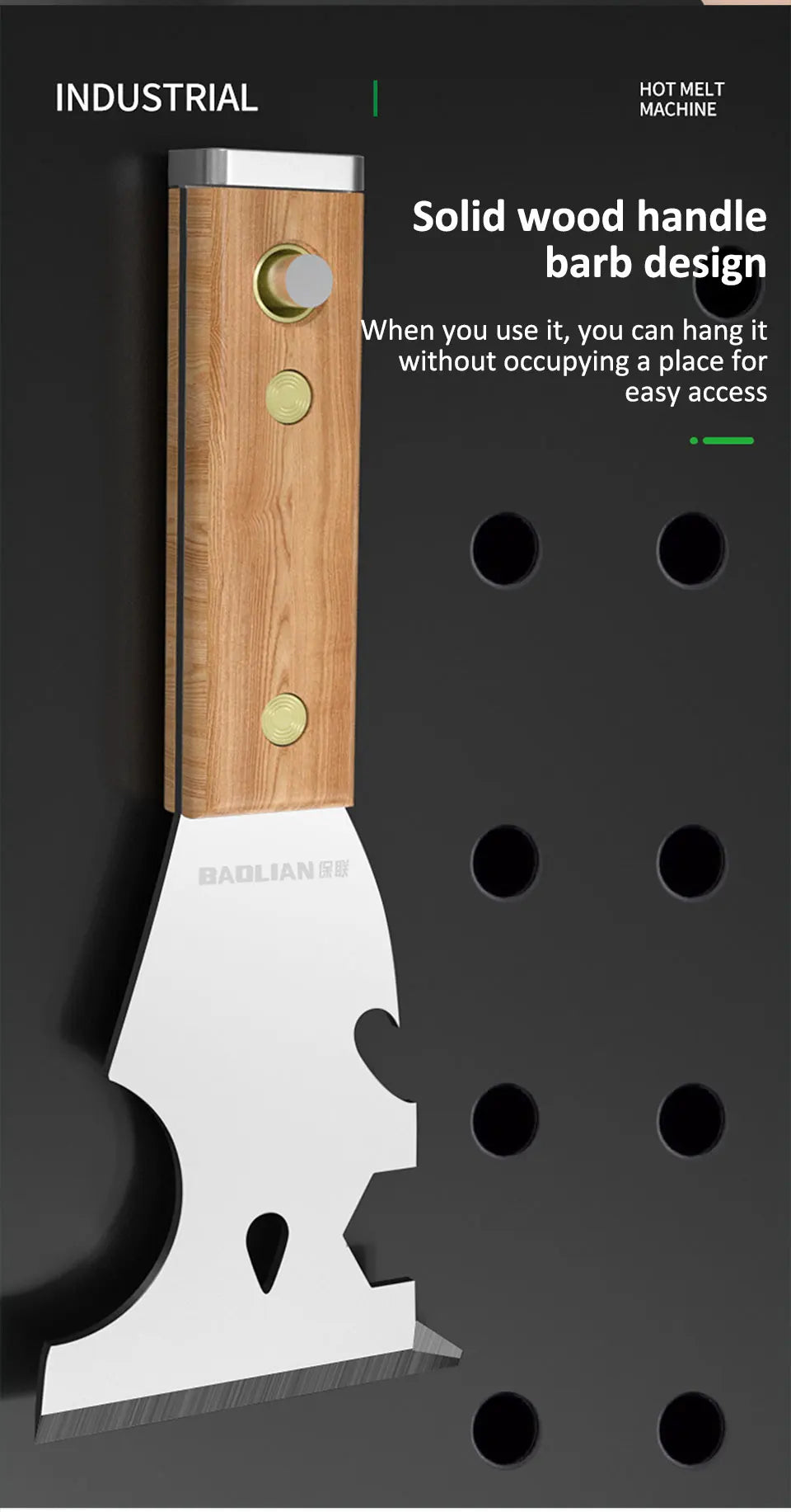 Stainless Steel Painter Scraper with Hammerhead