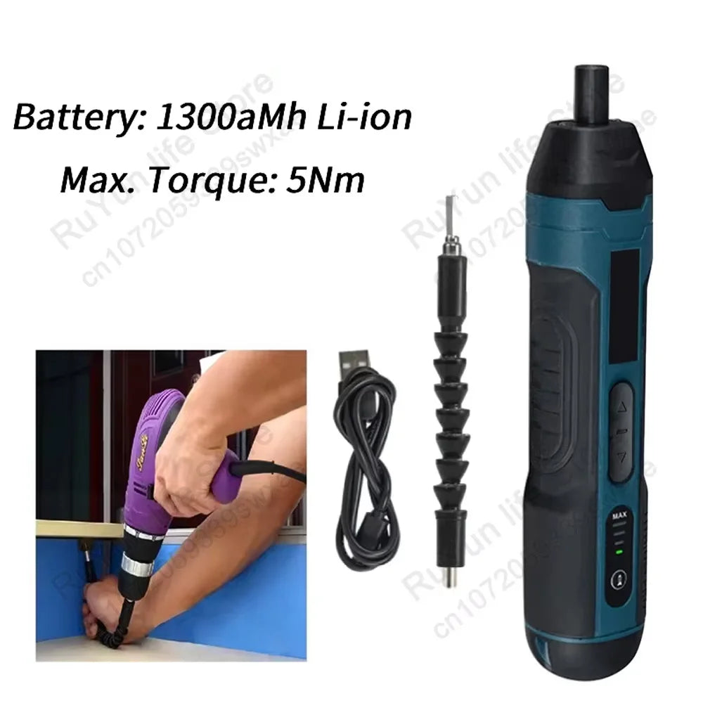Mini Cordless Electric Screwdriver – 3.6V Rechargeable with Bits Set