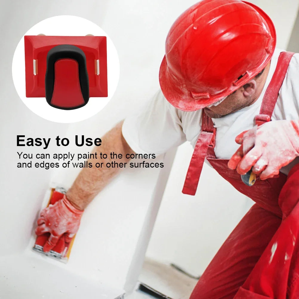 Red Paint Edger Tool – Wall & Corner Cutting-In Brush with Pad