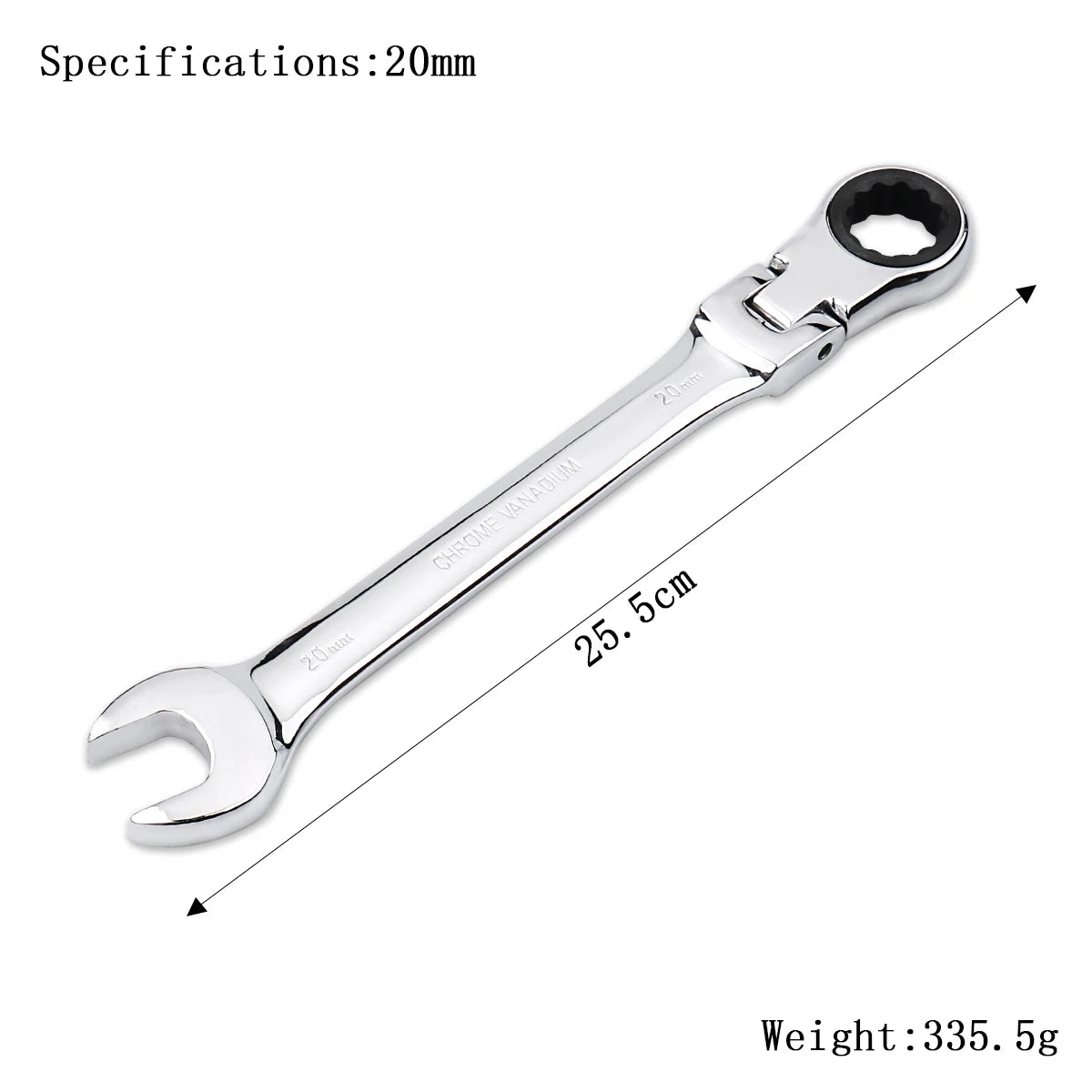 Ratchet Wrench Spanner 72-Tooth Flexible Head