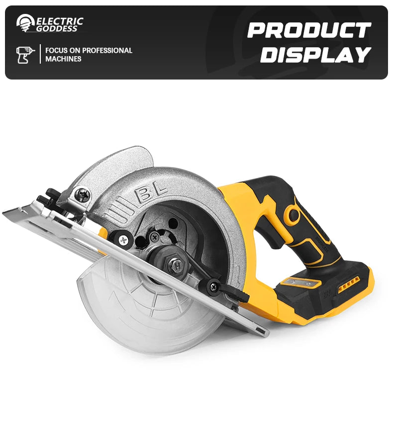 EGOD 5-Inch Brushless Circular Saw – Cordless, Fits Dewalt 20V Battery