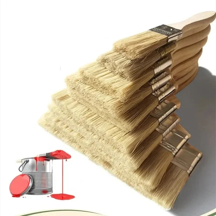 5pcs Paint Brush Set – Wooden Handle Wall & Furniture Painting Brushes