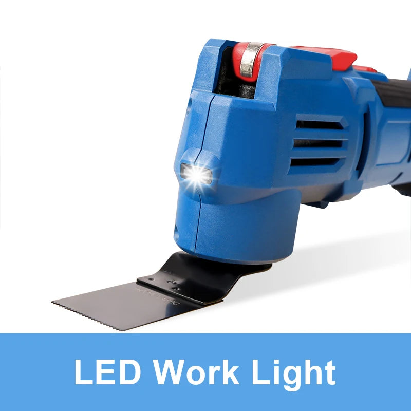 HERZO 20V Cordless Brushless Oscillating Multi-Tool – Cutting, Scraping, Sanding