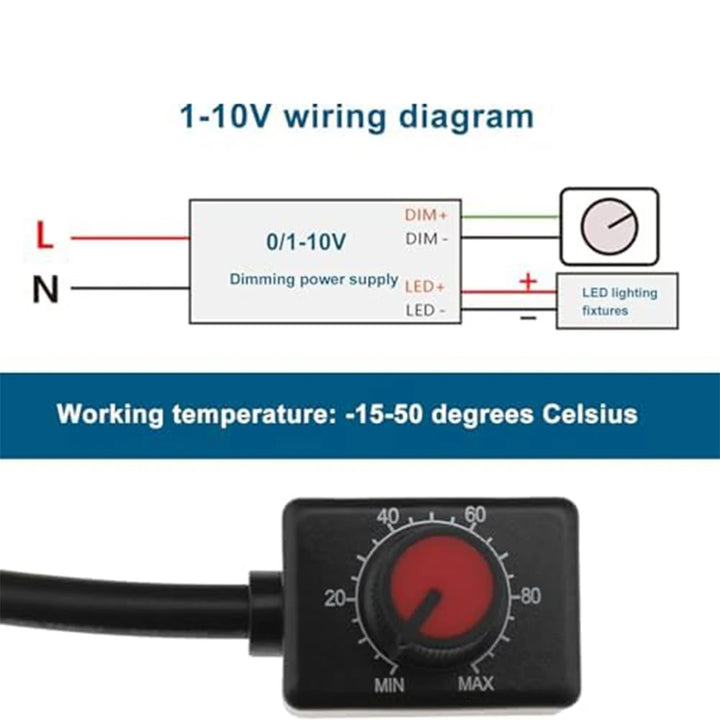 0-10V LED Dimmer – Push Button Low Voltage Dimming Tool (1/2 pcs)