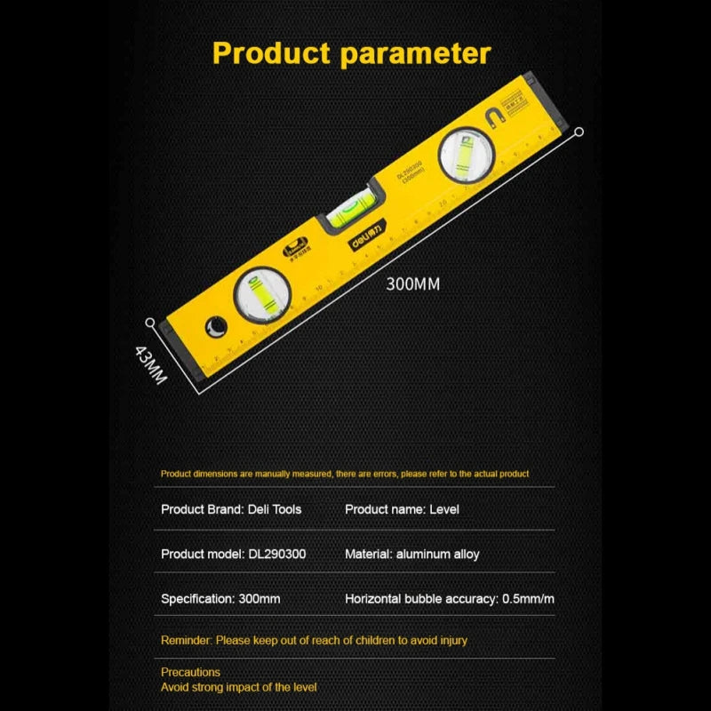 Deli High Precision Magnetic Spirit Level