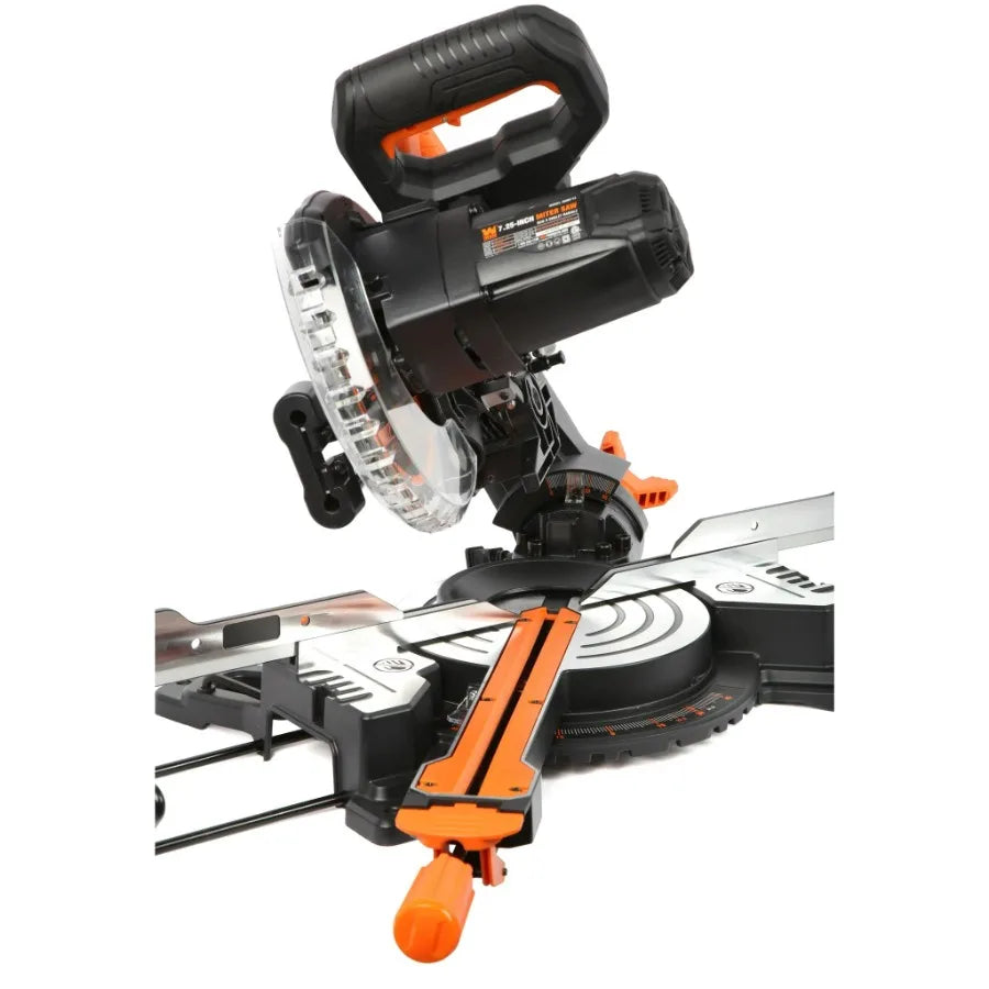 WEN 9.5A 7.25-Inch Sliding Compound Miter Saw with LED Guide