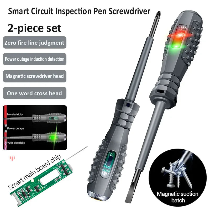 2PCS Voltage Tester Screwdriver Set 12–220V