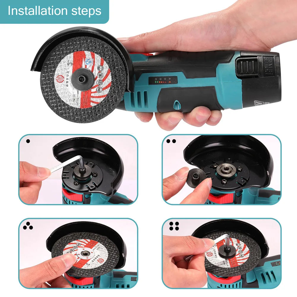 12V Cordless Angle Grinder – 19,500RPM Cutting & Polishing Tool